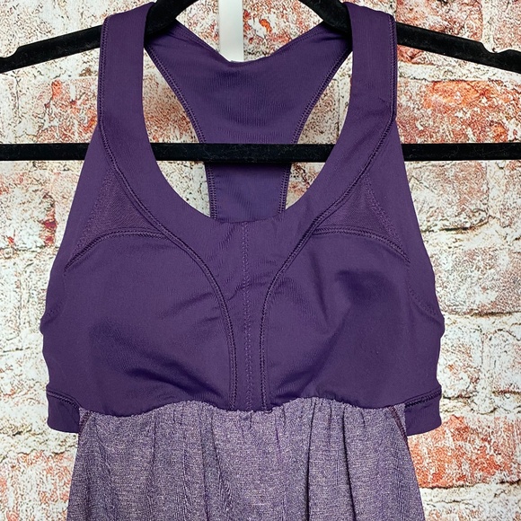 Lululemon Womenʻs Purple 2-In-1 Run Tank Size 4 - Picture 2 of 8